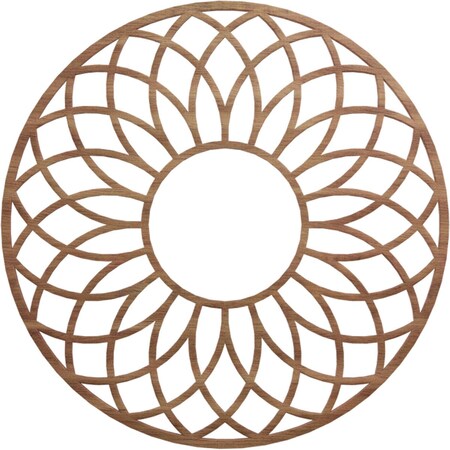 Ekena Millwork Cannes Wood Fretwork Pierced Ceiling Medallion, Walnut, 28"OD x 9 5/8"ID x 1/4"T CMWP28X28X0250CNWA